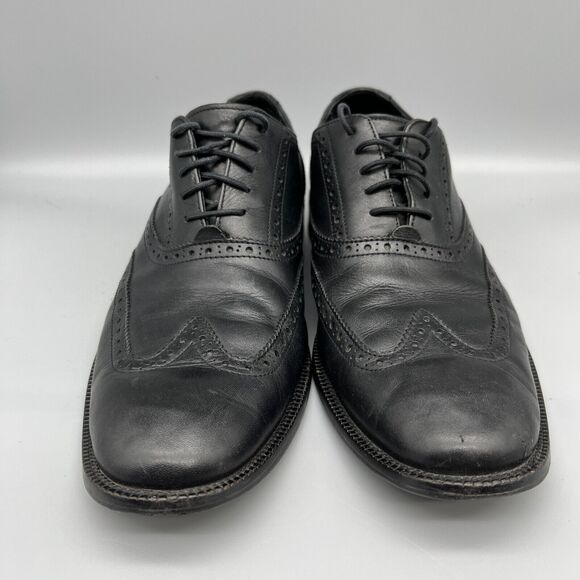 Cole Haan Shoes Mens 11 Black Leather Modern Classics Wingtip Oxfords Business - Picture 8 of 13
